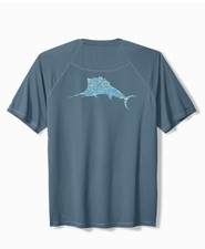 Tommy Bahama Chill Time Surf IslandZone  Short-Sleeve Rash Guard - Mystic Blue 