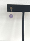 14k Yellow Gold Purple Lavender Jade Ball Drop Earrings — photo 9
