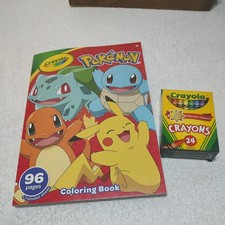 Crayola Pokemon Coloring Book with Stickers, 96 Pgs, Arts and Crafts, Travel Act