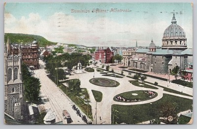 Dominion Square Montreal St James Cathedral Canada 1905 Valentine