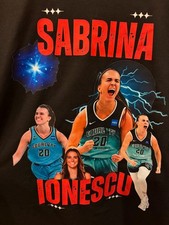 NEW Sabrina Ionescu New York NY Liberty WNBA Collage Style Tshirt Mens Large