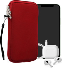 Neoprene Phone Pouch Size XXL - 7" - Universal Cell Sleeve Mobile Bag with Zippe