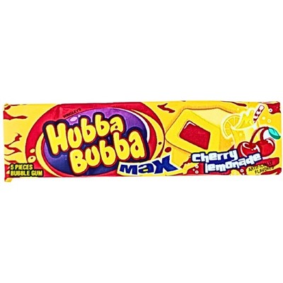 9x Pack Wrigley's Hubba Bubba Cherry Lemonade Bubble Gum ( 5 Piece Packs )