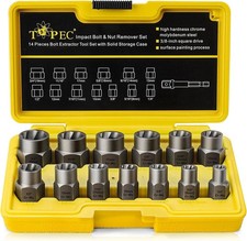 Impact Bolt Nut Remover Set 131 Pcs 38 Inch Drive Stripped Lug Nut Remover