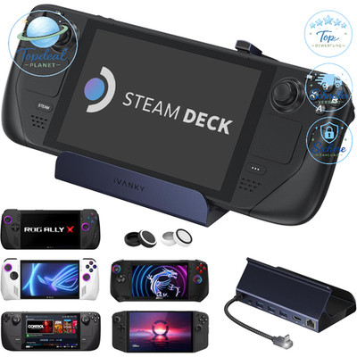 Docking Station 8-in-1 HDMI 2.1 4K@144Hz USB-C 100W für Steam Deck ROG Ally