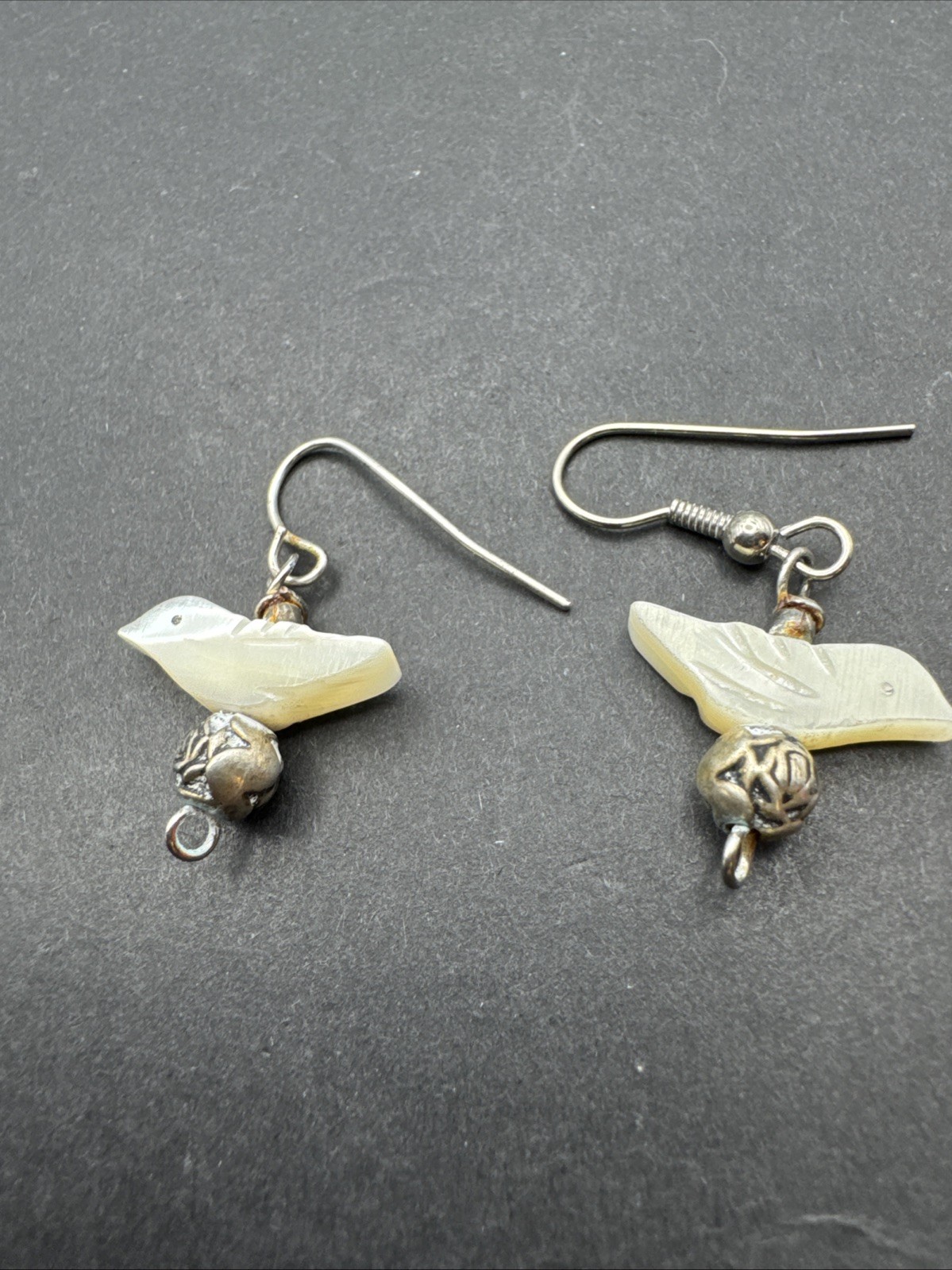 Native Inspired Dangle Drop MOP Bird 1” Earrings … - image 7