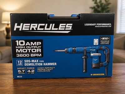 HERCULES HE33 10 Amp 12 lb SDS-MAX Demolition Hammer 3800 BPM 56846 NEW