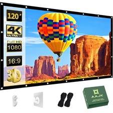 120 inch 16:9 Foldable Outdoor Washable Portable Projector Screen for Home