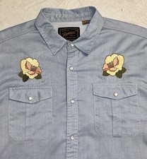 Howler Bros Gaucho Shirt Mens XL Vented Pearl Snap Irie Hibiscus Button