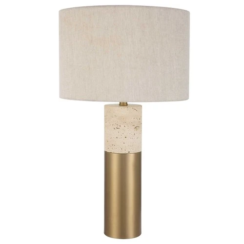 Uttermost 30201-1 Gravitas 28" Tall Table Lamp - Brass / Stone - Picture 6 of 8