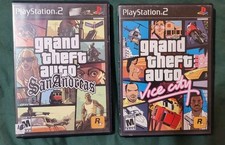 Grand Theft Auto - PS2 - 2 Games - San Andreas - Vice City - Tested & Working