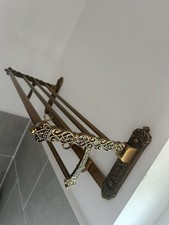 Golden Towel Holder Rack for Bathroom Storage Wall Mounted