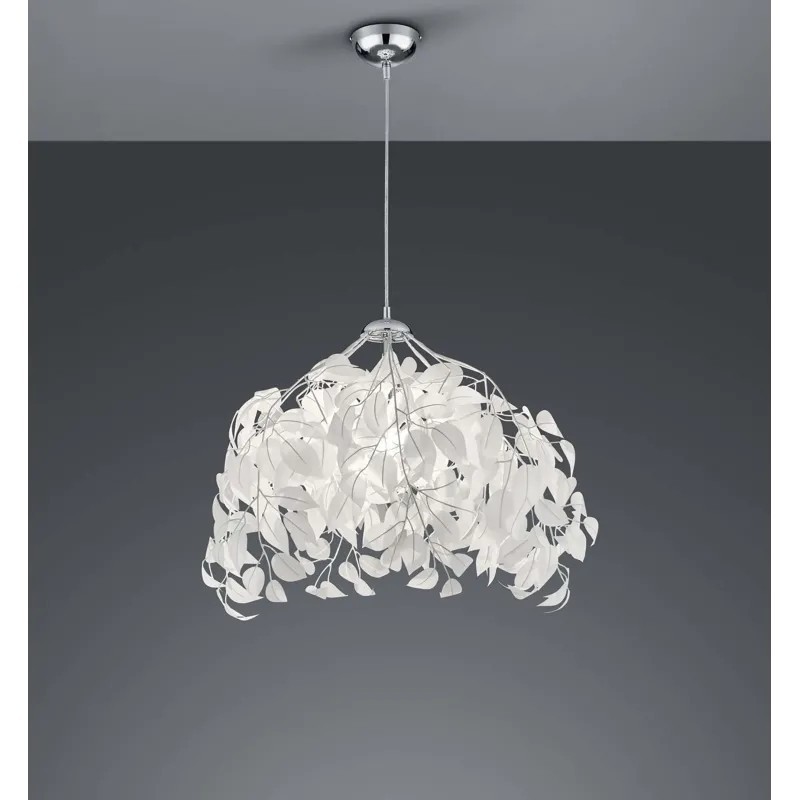 Lampadario Sospensione Foglie Bianche 1 Luce TR666/1 Prezzo Imbattibile