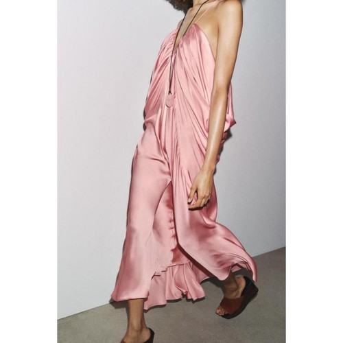 ZARA ZW COLLECTION SATIN VOLUME DRESS - Picture 7 of 11
