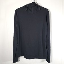 Nike Pro Dri Fit Black Long Sleeve Hoodie Shirt Women's Size M Thumbholes