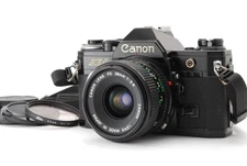 [NEAR MINT] Canon AE-1 Black 35mm Film Camera New FD 28mm F/2.8 Lens From JAPAN