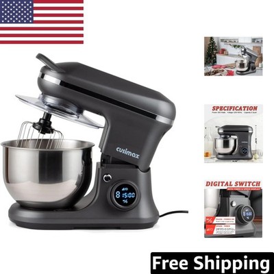 Versatile 8-Speed Tilt-Head Stand Mixer with 5-Quart Stainless Bowl - Grey