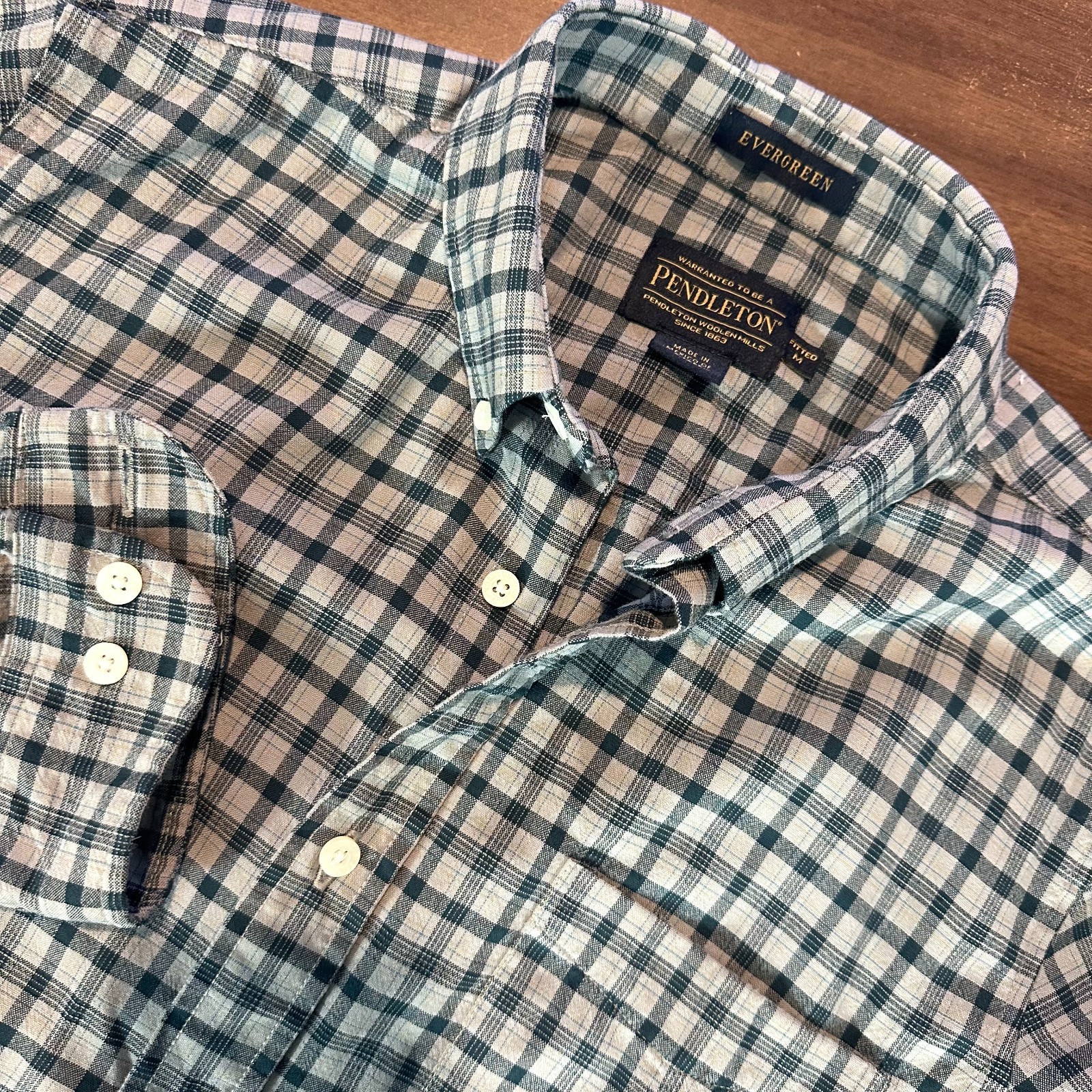 Pendleton Evergreen Flannel Shirt Multi Plaid Woo… - image 1