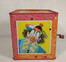 1961 Matty Mattel Jack in the Box Clown VTG Not Working For Display Only Empty 