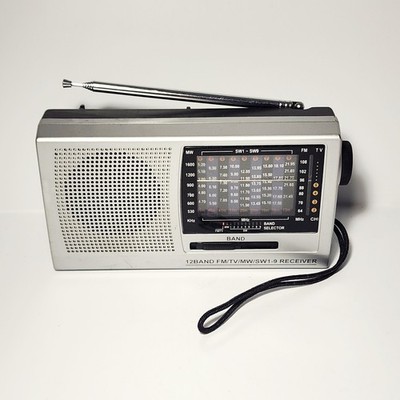 Vintage Personal Shortwave Radio 12 Band FM/TV/MW/SW1-9 Receiver Unbranded Work 
