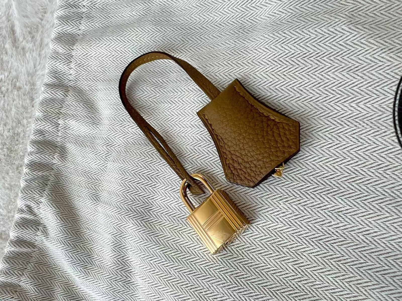 AUTH Hermes Birkin 25 U8 Bronze Dore Togo Leather Gold Hardware Handbag RARE — image 12