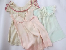 Vtg 1930s Lot of 3 Pastel Girls Dresses For Study Cutter Repair