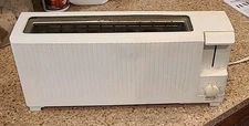 Krups  Electric Very Deep White Bagel Toaster Made In Spain20” Long 8”wide &high