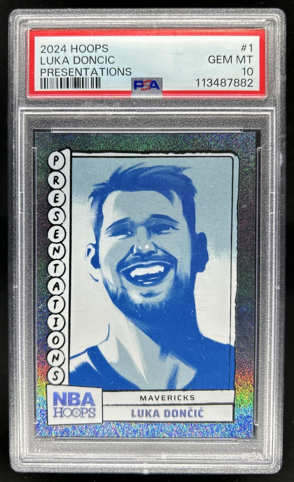 2024-25 Panini Hoops Luka Doncic Presentations SSP #1 Mavericks PSA 10 GEM MINT view 1