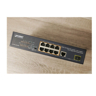 Planet Technology FGSD-1011HP 8-Port PoE+ Gigabit SFP Desktop Ethernet Switch