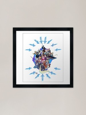 Final Fantasy 30th Anniversary Fram Gerahmtes Wandbild Poster Leinwanddruck Bild