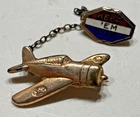 WW2 US Army Military Patriotic Keep Em Flying Sweetheart Costume Jewelry Piece