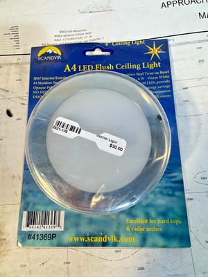 Scandvik A4 LED Flush Ceiling Light 12/24V 4in 41369P