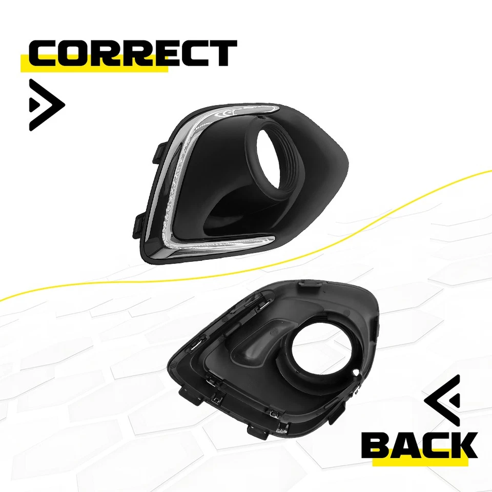 Cubiertas de bisel de luz antiniebla negras y cromadas 2-10X para Mitsubishi RVR / Outlander Sport Foto 3 de 4