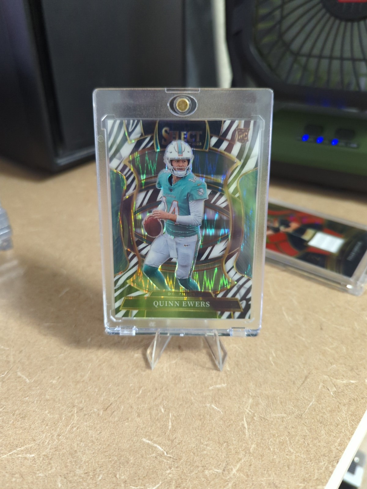 2025 Panini Select - Concourse Quinn Ewers #82 Zebra Shock Prizm (RC)