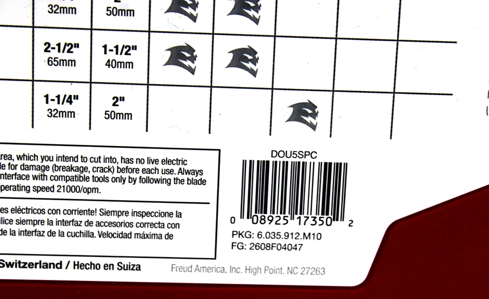 Набор из 5 универсальных колебательных лезвий общего назначения DIABLO DOU5SPC. НОВЫЙ - Изображение 4 из 4