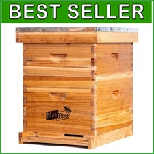 Premium 10 Frame Bee Hive Starter Set with Wax-Coated Frames and Ventilation