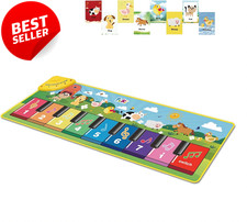 Floor Piano Mat Toddler Musical Keyboard Playmat Animal Sounds Ages 1-5 - US