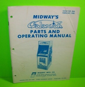 Galaxian-Original-1980-Video-Arcade-Game-Operating-Service-Parts-Manual-Midway
