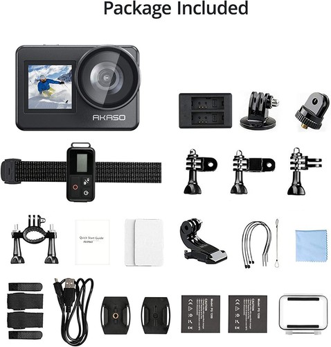 AKASO Brave 7 4K30FPS 20MP WiFi Action Camera Vlog Camera IPX8 33FT Waterproof - Picture 9 of 10