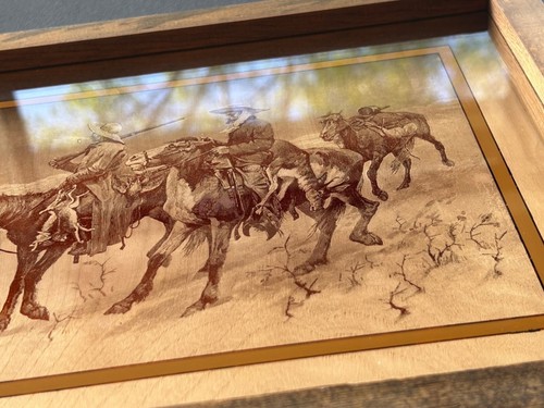Frederic Remington • 1974 Lucid Lines Photography on Glass 10 x 13 inch Wood - Picture 2 of 7