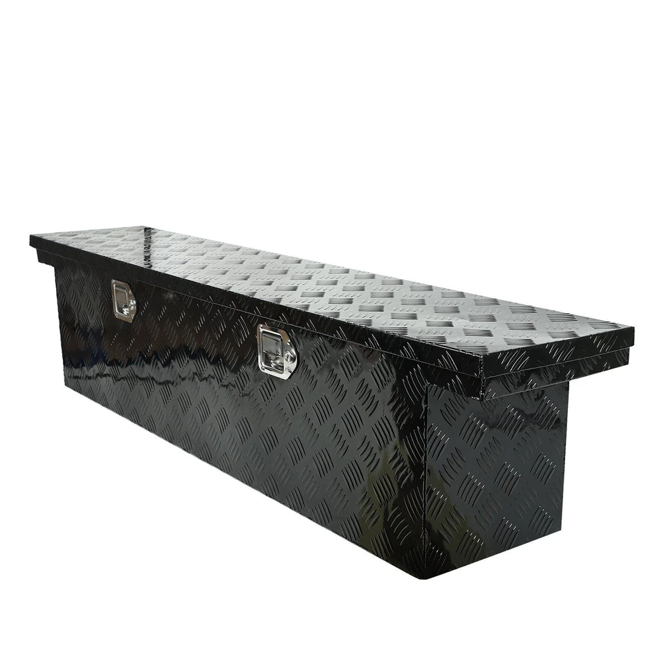 60"(L) x 12"(W) x 14"(H) Pickup Truck Bed Tool Box Trailer Storage w/ Lock Key Foto 2 de 4