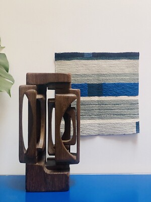 Anni Albers Stoffmuster Wandbehang Mid Century blau Josef Lizenztextil