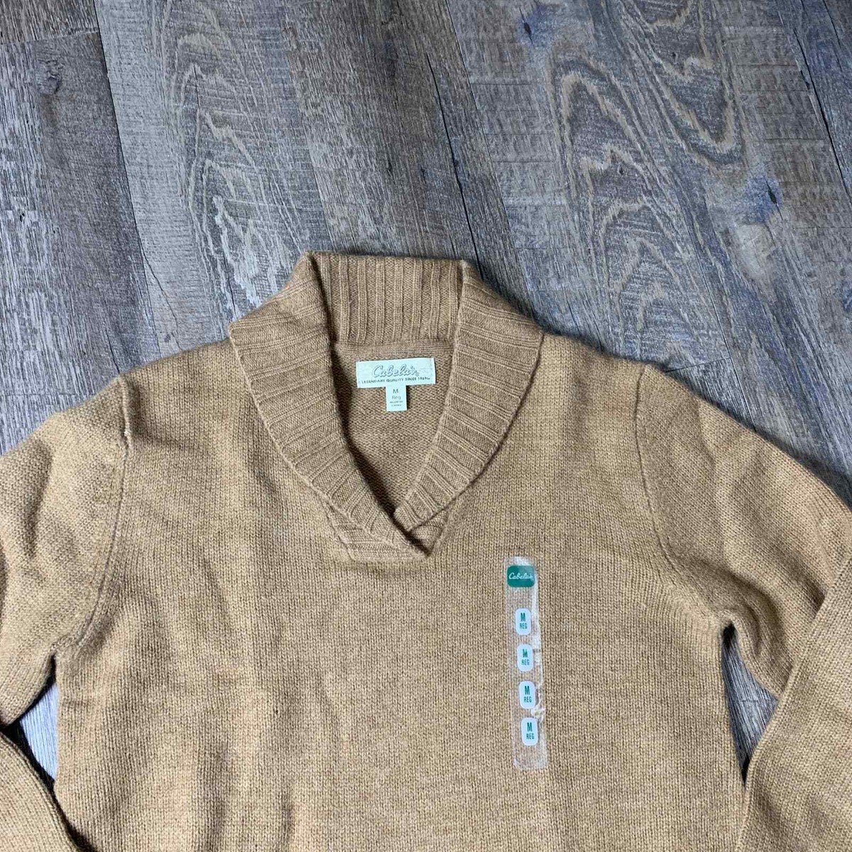 Cabela's Wool Sweater Womens Size Medium Brown Collared Soft