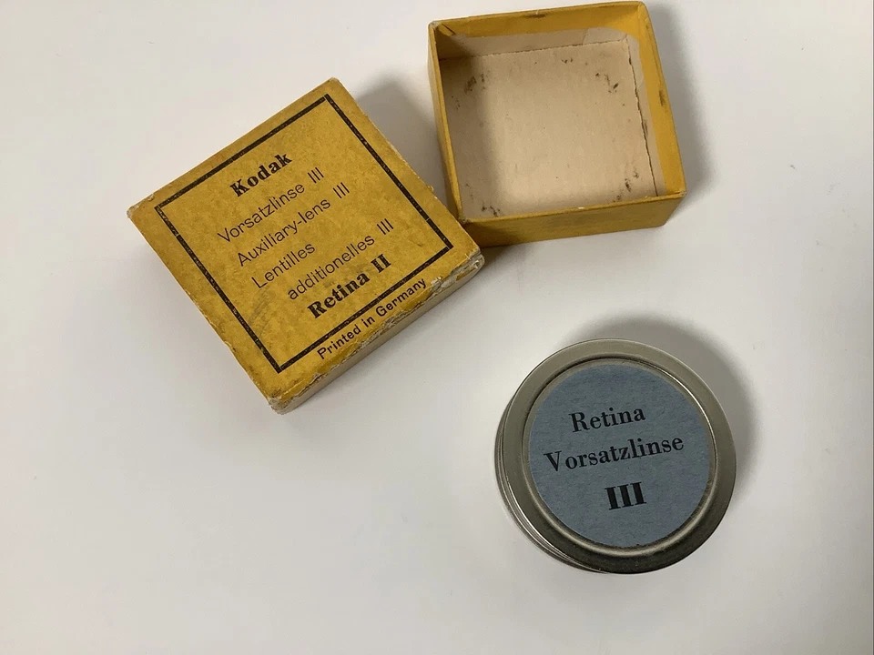 VINTAGE KODAK RETINA II AUXILIARY LENS III WITH METAL CASE MADE IN GERMANY - Image 4 of 4