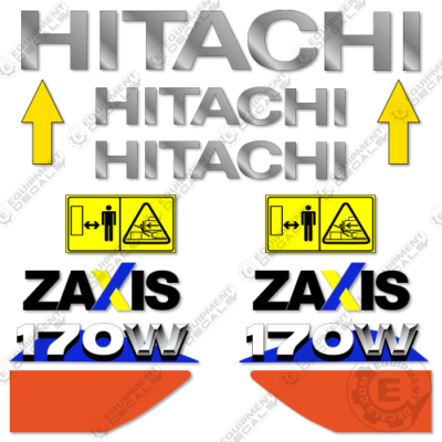 Fits Hitachi EX170W-6 Decal Kit Excavator - 7 YEAR OUTDOOR 3M