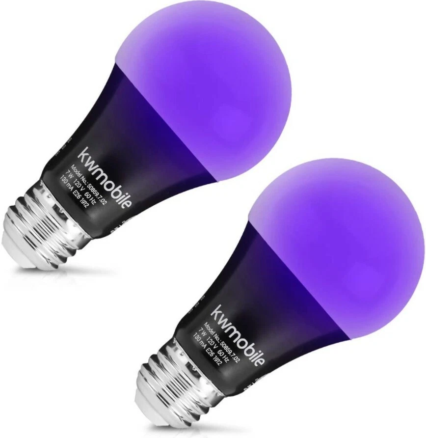 2pack Led Ultraviolet Black Light Uv Bulb Glow in the Dark Ultra Violet Neon NEW - Image 4 of 4