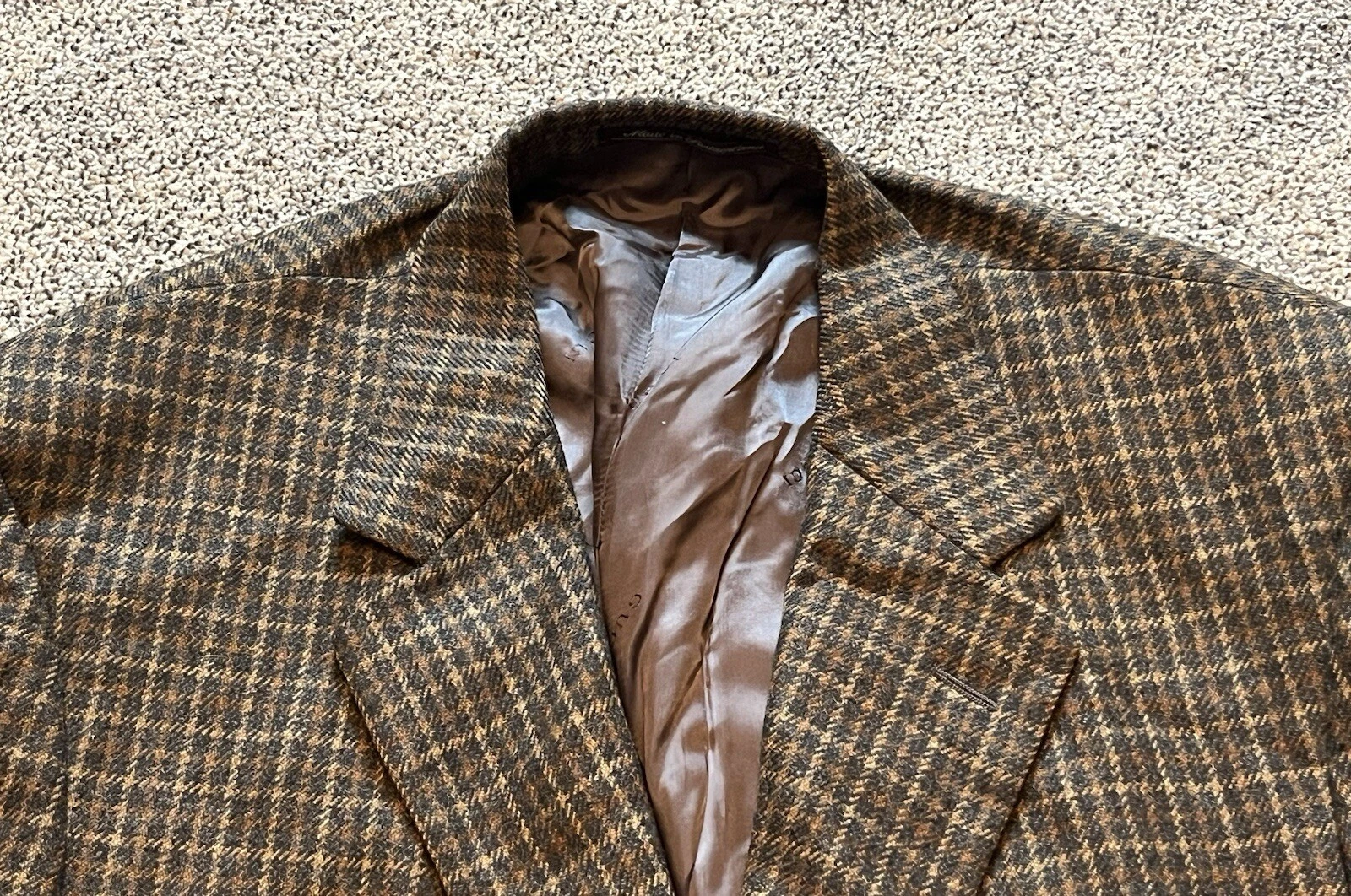 Cappotto sportivo blazer monopetto vintage anni 90 Gucci 100% cashmere a quadri taglia 52