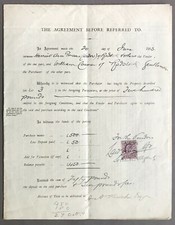 [Somerset, UK]  Freehold and Leasehold Property Auction Agreement   June, 1905