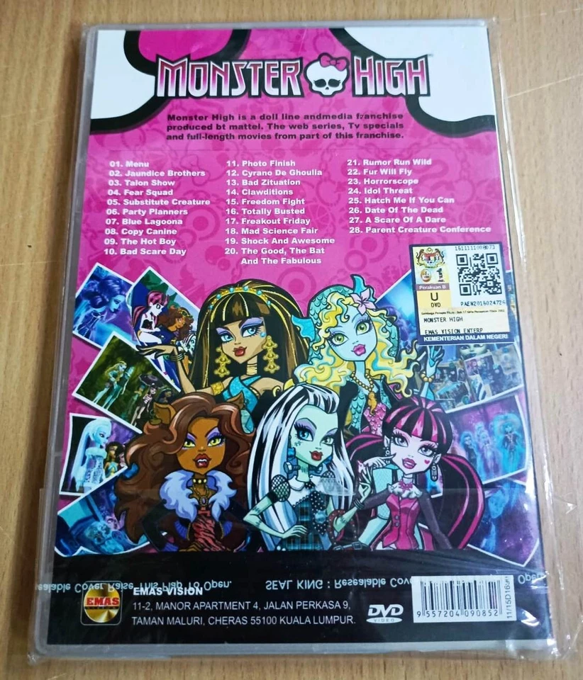 Monster High TV Series Episode 1-27 DVD Children Animated Web English Version - Image 4 of 4