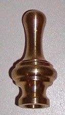 Przycisk ozdobny końca lampy, "stożek", farby mosiężne, gwint wewnętrzny M 10 x 1